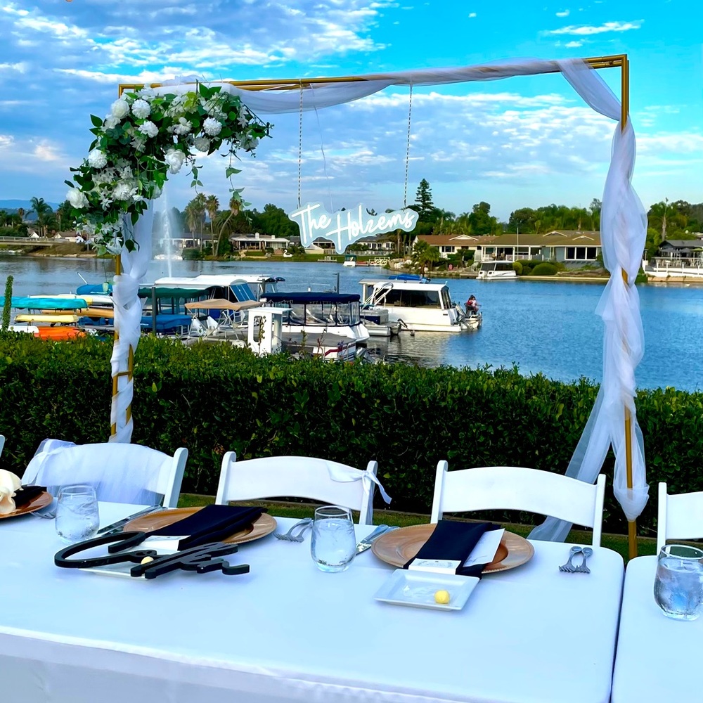 3 White Wedding Drape